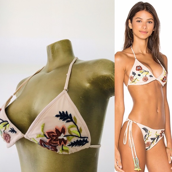 ROCOCO SAND Springblooms Beaded BIKINI TOP… - Picture 6 of 16